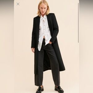 Free People - Dilger Long Jacket, Charcoal, Size M